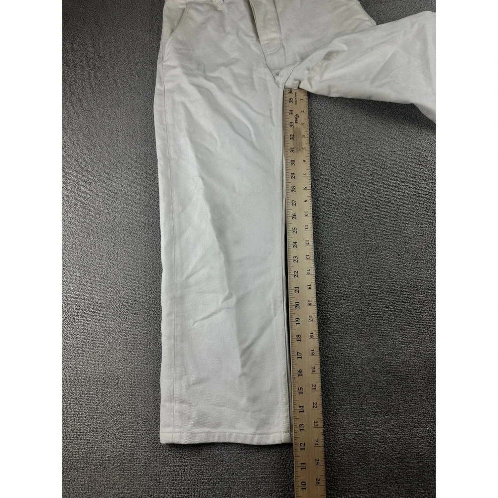 Nudie Jeans‎ Tuff Tony Pants Men W26 L28 White Loose Wide-Leg Heritage Workwear